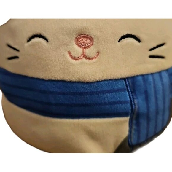 Kellytoy Squishmallow 7” Plush Winter Cam the Cat with Trapper Hat - Picture 2 of 7